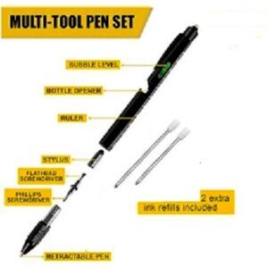 A533--NEW 1PC 7-in-1 Multitool Pen Construction Tool- Great Gift!
